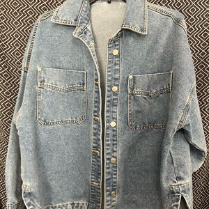 Blue Denim Shacket Tik Tok Viral Jacket